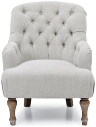 Kyoto Charlie Fabric Armchair - Cream