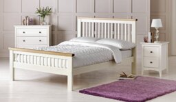 Argos Home Aubrey Kingsize Wooden Bed Frame - Two Tone - thumbnail 2