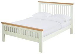 Argos Home Aubrey Kingsize Wooden Bed Frame - Two Tone - thumbnail 1
