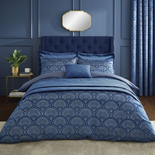 Catherine Lansfield Art Deco Navy Bedding Set - King size - image 1