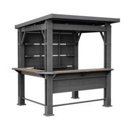 Keter 2.3m x 2m Garden Bar Gazebo - Grey
