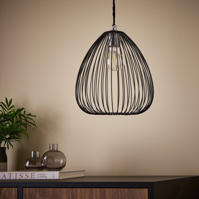 Argos Home Nyx Black Metal Easy Fit Lampshade - 24.5cm - image 1