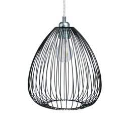 Argos Home Nyx Black Metal Easy Fit Lampshade - 24.5cm - thumbnail 2