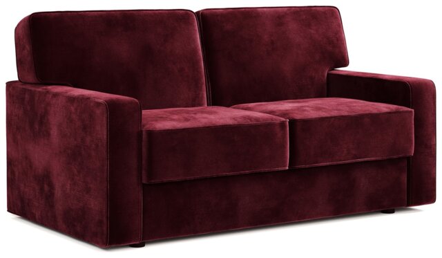Jay-Be Linea Velvet 2 Seater Sofa Bed - Burgundy - image 1