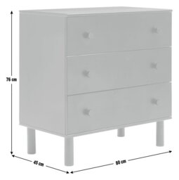 Habitat Akio 3 Drawer Chest - Walnut - thumbnail 2