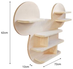 Disney Mickey Wall Mounted Bookcase - Light Wood - thumbnail 2