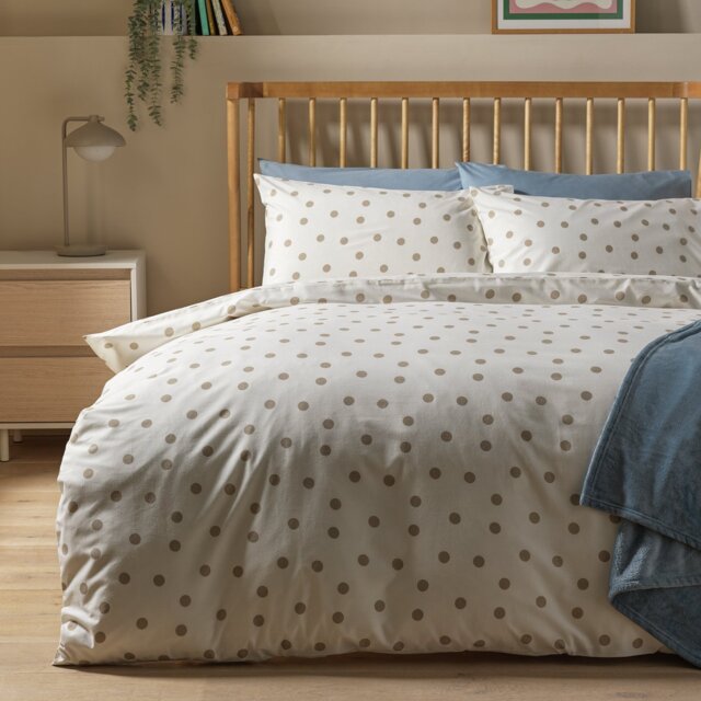 Argos Home Natural Spot Bedding Set - Single - image 1