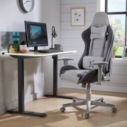 X Rocker Alpha Fabric Office Gaming Chair - Grey - thumbnail 1