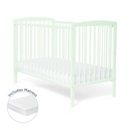 Baby Elegance Starlight Baby Cot with Mattress - Sage - thumbnail 2