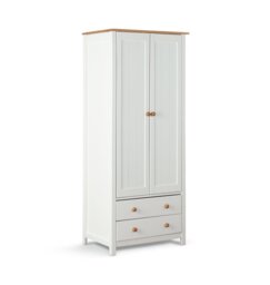 Argos Home Scandinavia 2 Door 2 Drawer Wardrobe-Pine & White - thumbnail 2