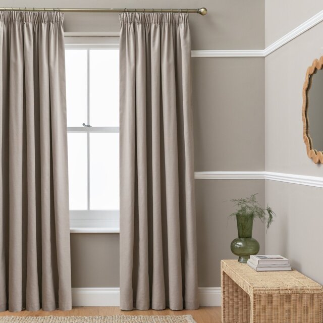Habitat Blackout Pencil Pleat Curtains - Stone - 168x229cm - image 1