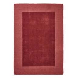 Habitat Simple Border Burgundy Wool Cut Pile Rug - 160x230cm - thumbnail 2