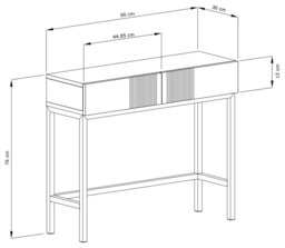 Frank Olsen Iona 2 Drawer Console Table - White - thumbnail 2