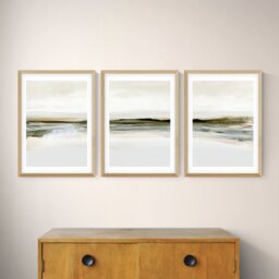East End Prints Winter Landscape Oak Frame Art Print - A2 - thumbnail 1