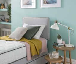 Silentnight Milan Studded Single Headboard - Grey - thumbnail 1