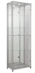 Argos Home 2 Door Glass Display Cabinet - Silver - thumbnail 1