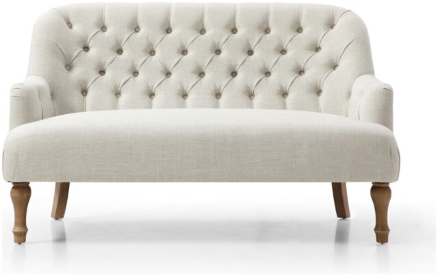 Kyoto Charlie Fabric 2 Seater Sofa - Cream - image 1