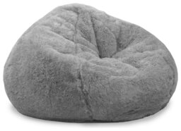 rucomfy Hygge Faux Fur Bean Bag - Grey