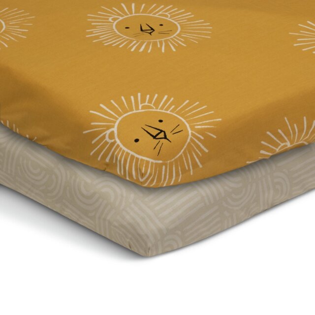 Habitat Cotton Safari Nursery Twin Pack Fitted Sheet-Cot bed - image 1