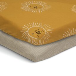Habitat Cotton Safari Nursery Twin Pack Fitted Sheet-Cot bed - thumbnail 1
