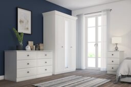 Rendlesham 3 Drawer Bedside Table - White - thumbnail 2