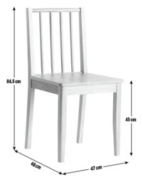 Habitat 4 Nel Solid Wood Spindle Chairs - Black - thumbnail 2