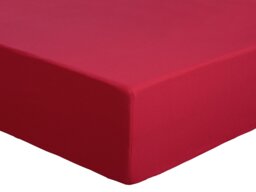 Habitat Easycare Plain Red Fitted Sheet - Double - thumbnail 1