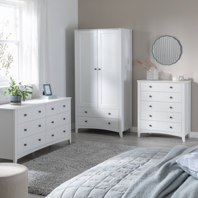 Argos Home Minato 3 Piece 2 Door Wardrobe Set - White - image 1