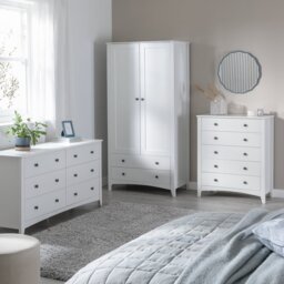 Argos Home Minato 3 Piece 2 Door Wardrobe Set - White - thumbnail 1