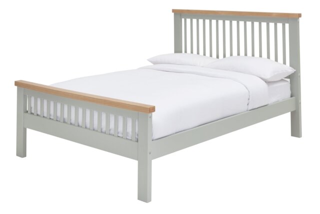 Argos Home Aubrey Kingsize Wooden Bed Frame - Sage Green - image 1