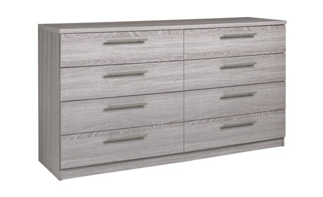 Argos Home Brisbane 8 Drawer Chest - Grey Oak - image 1