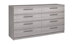 Argos Home Brisbane 8 Drawer Chest - Grey Oak - thumbnail 1