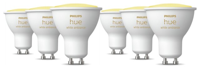 Philips Hue GU10 4.2W Smart Light Bulb - Pack of 6 - image 1