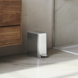 Simplehuman 5L Slim Bathroom Pedal Bin - Stainless Steel - thumbnail 1