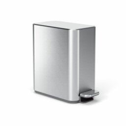 Simplehuman 5L Slim Bathroom Pedal Bin - Stainless Steel - thumbnail 2