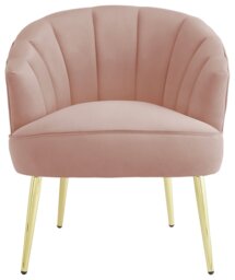 GFW Pettine Fabric Accent Chair - Blush Pink - thumbnail 2