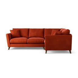 Habitat Lomond Right Hand Corner Sofa - Orange - Dark Leg - thumbnail 1