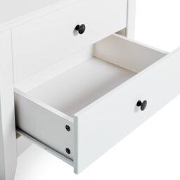 Argos Home Minato 2 Drawer Wide Bedside Table - White - thumbnail 2