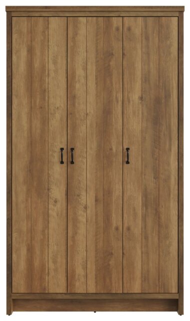GFW Boston 3 Door Wardrobe - Knotty Oak - image 1