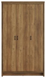 GFW Boston 3 Door Wardrobe - Knotty Oak - thumbnail 1