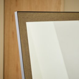 Habitat Black Metal & Wood Freestanding Mirror - 147x45cm - thumbnail 2