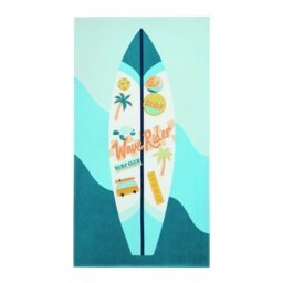 Argos Home Surfboard Novelty Beach Towel - Teal - thumbnail 2
