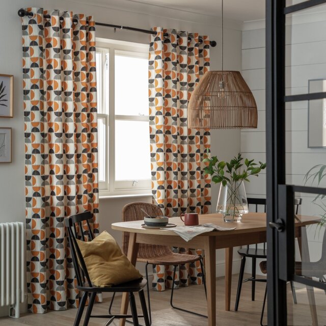 Habitat Geometric Eyelet Curtains - Multicoloured -168x229cm - image 1