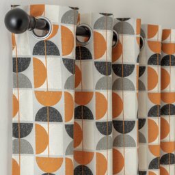 Habitat Geometric Eyelet Curtains - Multicoloured -168x229cm - thumbnail 2