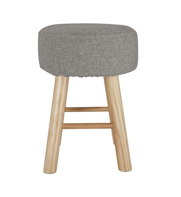 Habitat Sophie Small Fabric Stool - Light Grey - image 1