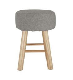 Habitat Sophie Small Fabric Stool - Light Grey - thumbnail 1