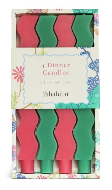 Habitat Wavy Set of 4 Candles - Unscented - image 1