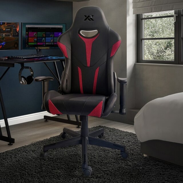 X Rocker Alpha Evo Esports Office Gaming Chair - Red & Black - image 1