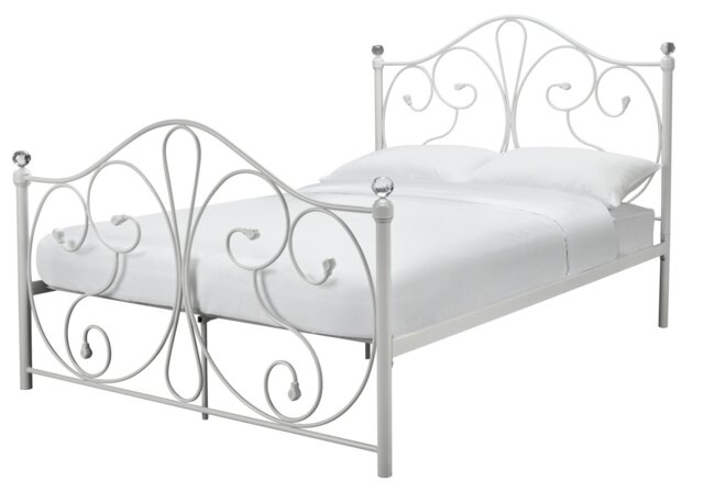 Argos Home Marietta Double Metal Bed Frame - White - image 1