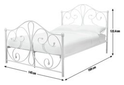 Argos Home Marietta Double Metal Bed Frame - White - thumbnail 2